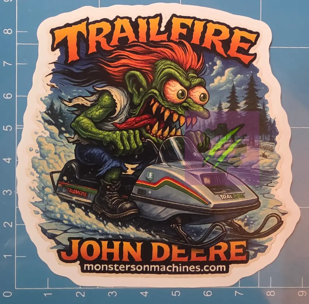 John Deere Trailfire “Swamp Spark” Sticker – Vinyl Decal