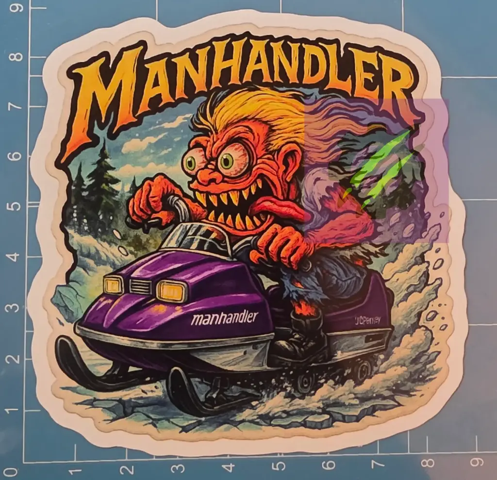 J.C. Penney Manhandler “Purple Fury” Sticker – Vinyl Decal