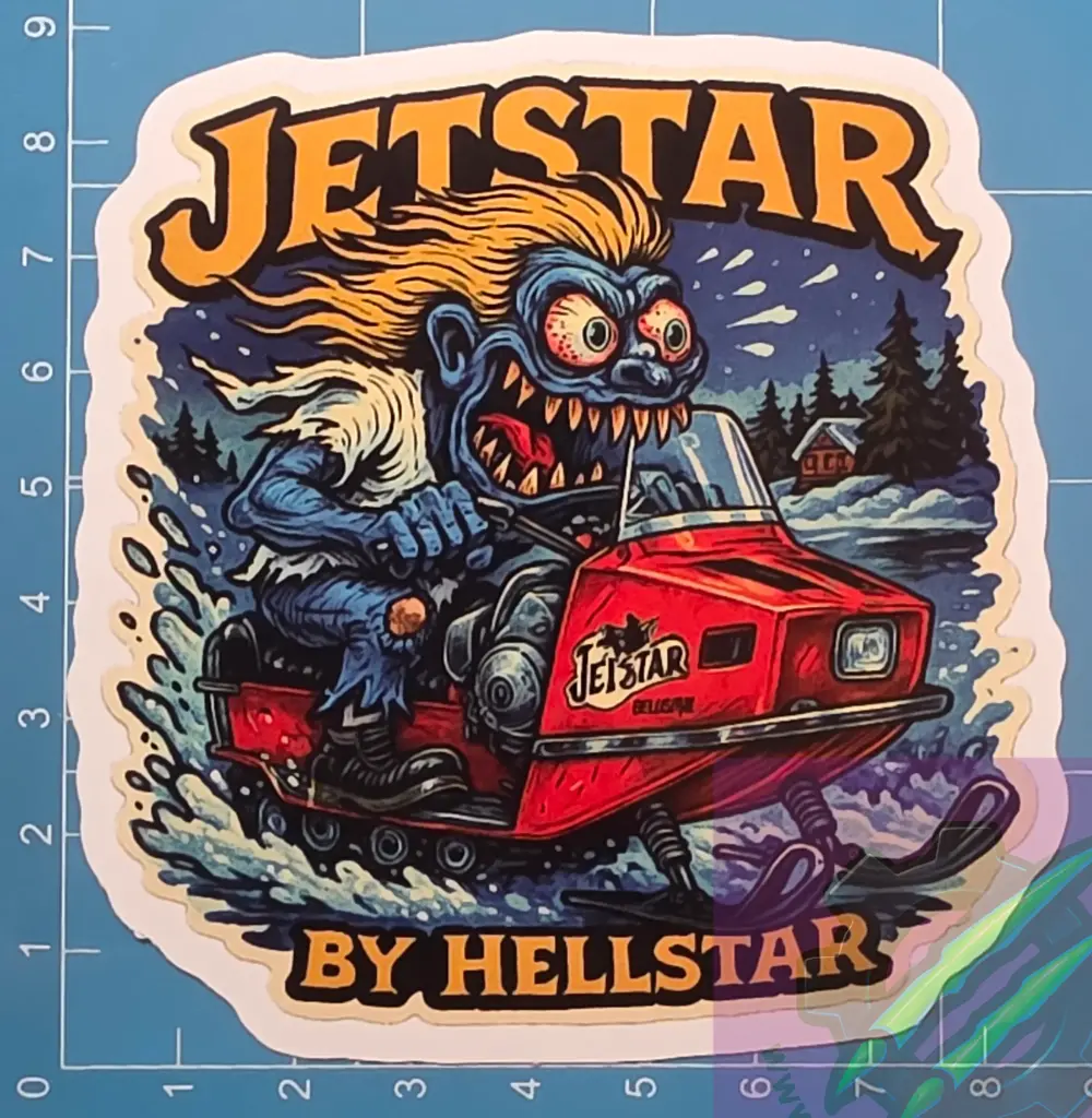 Jetstar by Hellstar Snowmobile Sticker – Vinyl Decal