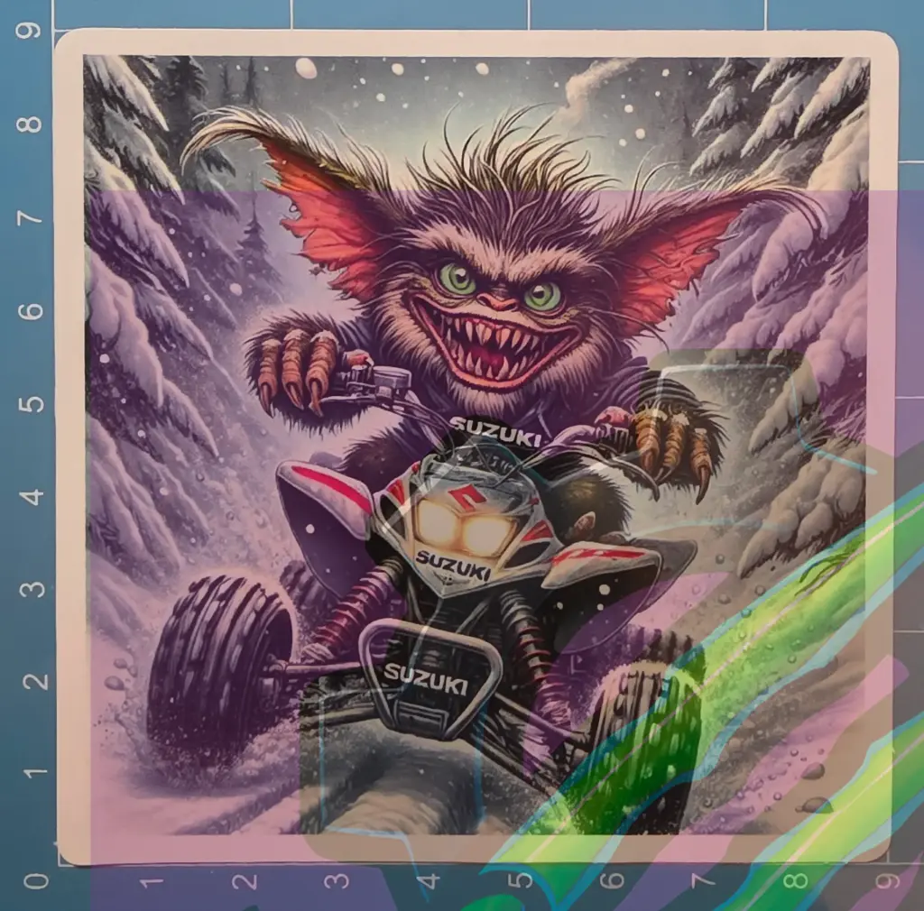 Suzuki Quad Gremlin Sticker | Retro Monster ATV Snow Trail Vinyl Decal