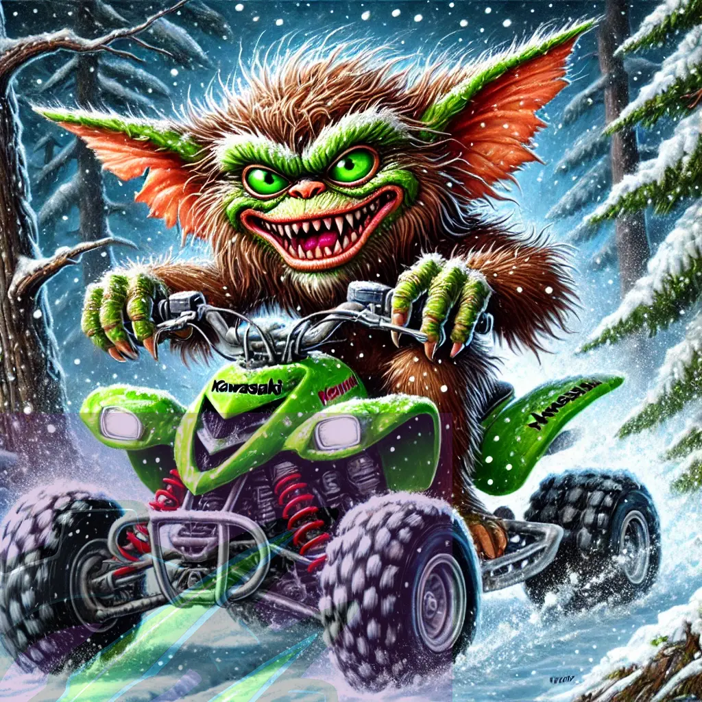 Kawasaki Quad Gremlin Sticker Monster ATV Snow Trail Vinyl Decal