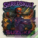 Suzuki Shredskull Sticker Red Skeleton Rock Monster ATV Vinyl Decal