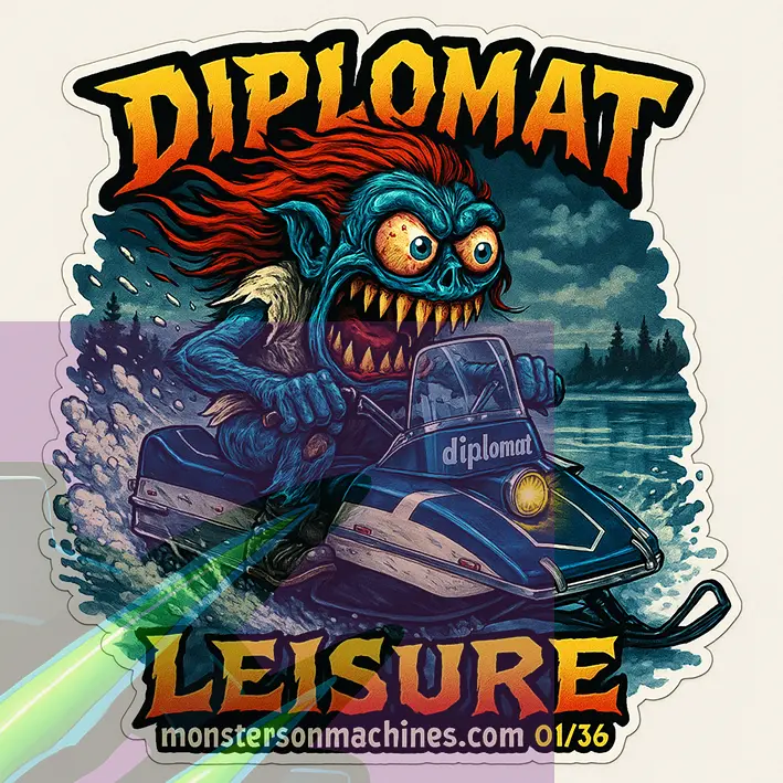 Leisure Diplomat Snowmobile Vinyl Sticker