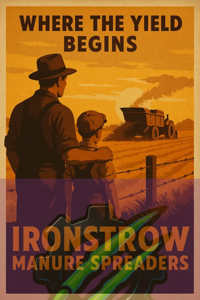 Ironstrow Manure Spreaders – “Where the Yield Begins” Father & Son Farm Photo Print