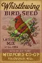 Whistlewing Bird Seed – Cardinal Vintage Medford Co-Op Print