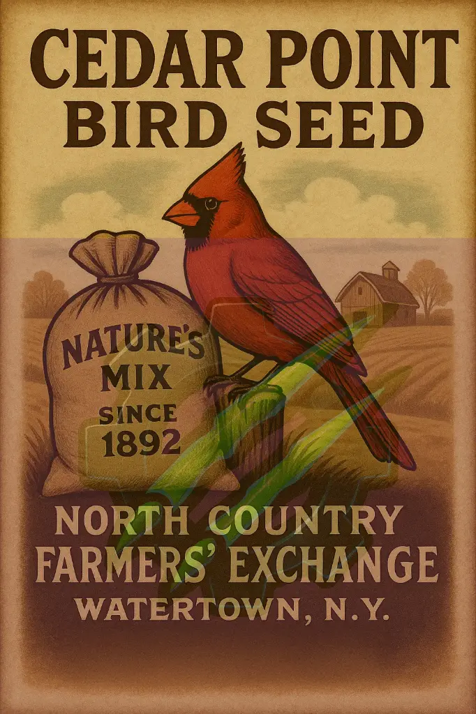 Cedar Point Bird Seed – Cardinal North Country Farmers’ Exchange Print