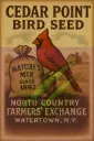 Cedar Point Bird Seed – Cardinal North Country Farmers’ Exchange Print & Tin Sign