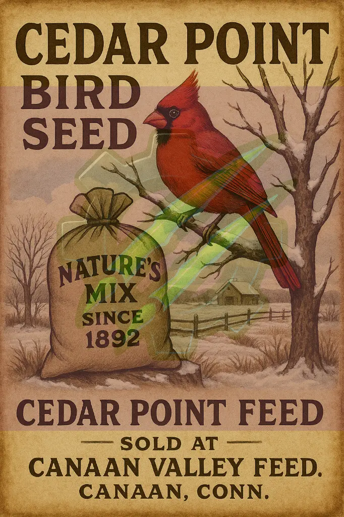 Cedar Point Bird Seed – Cardinal Canaan Valley Feed Canaan CT Print