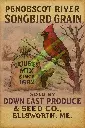 Penobscot River Songbird Grain – Cardinal Ellsworth Maine Print & Tin Sign