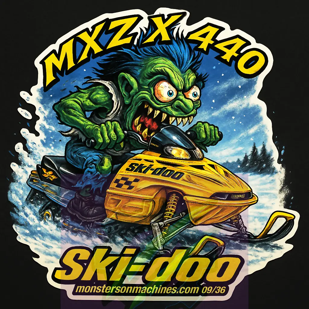 Ski-Doo MXZ X 440 Sticker Monsters on Machines 09 of 36