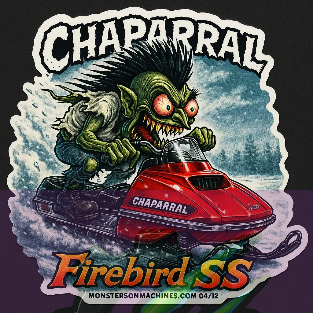 Chaparral Firebird SS Sticker - Ice Shredder Ghoul Series Number 4 of 12