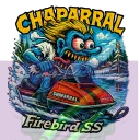 Chaparral Firebird SS Vinyl Sticker - Cabin Lake Lurker Monsters on Machines