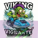 Viking Vigilante Race Sticker - Mohawk Vigilante Mutant Series Number 4 of 12