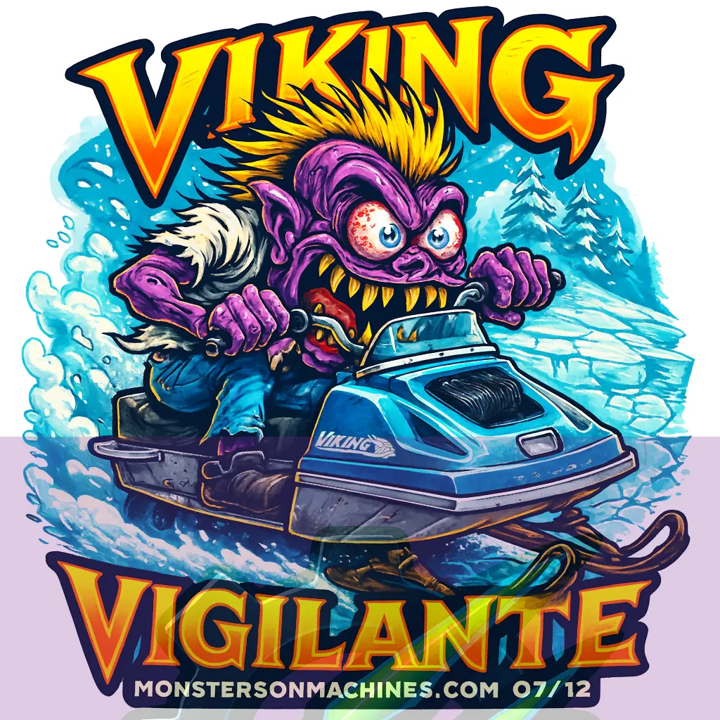 Viking Vigilante Race Vinyl Sticker - Frost Rift Renegade Series Number 7 of 12