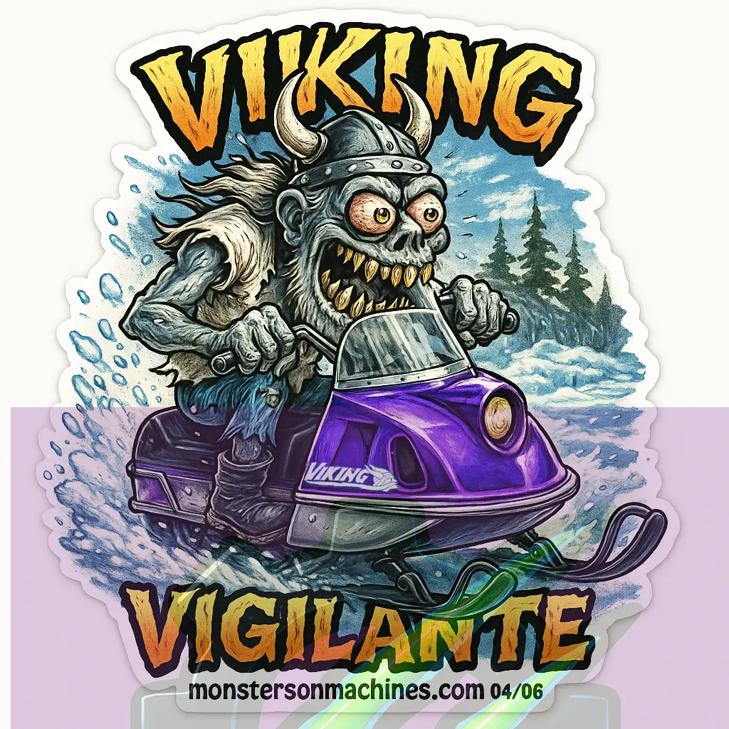 Viking Vigilante Sticker - Glacier Helm Fiend Special Series Number 4 of 6