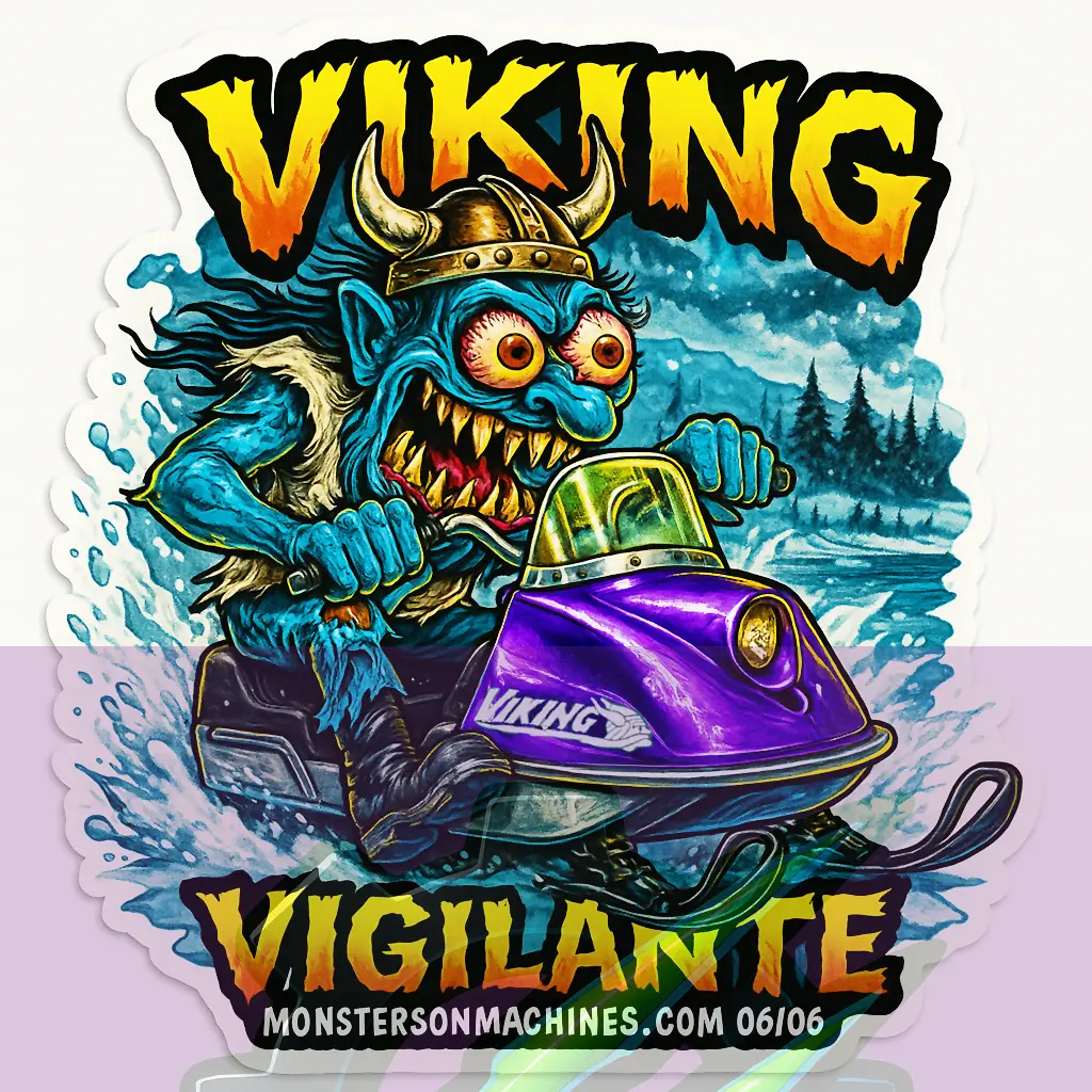 Viking Vigilante Sticker - Frost Fjord Howler Special Series Number 6 of 6