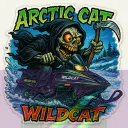 Arctic Cat Wildcat Sticker - Graveyard Reaper Ride Monsters on Machines