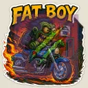 Harley-Davidson Fat Boy Motorcycle Monster Rider
