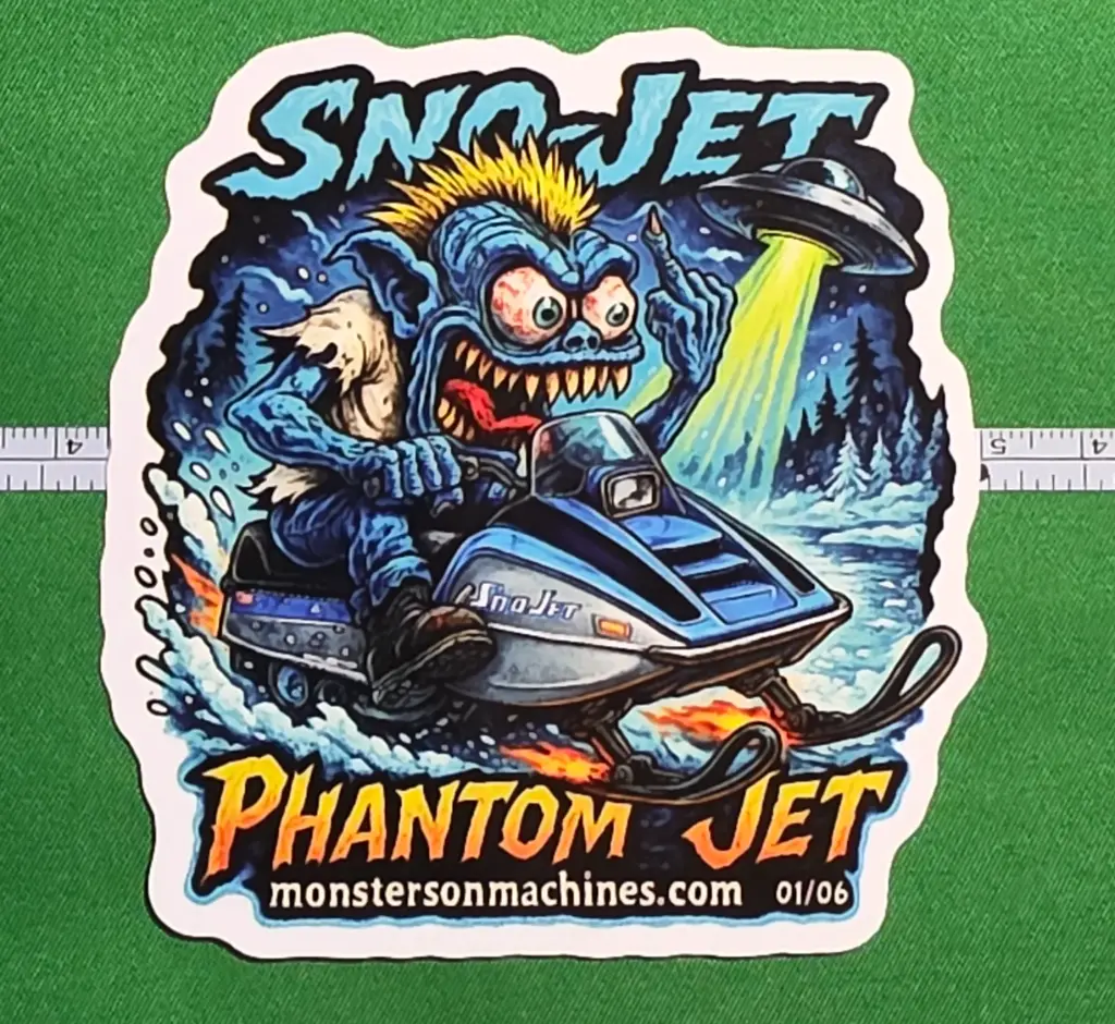 Sno-Jet Phantom Jet Vinyl Sticker Number 1 of 6