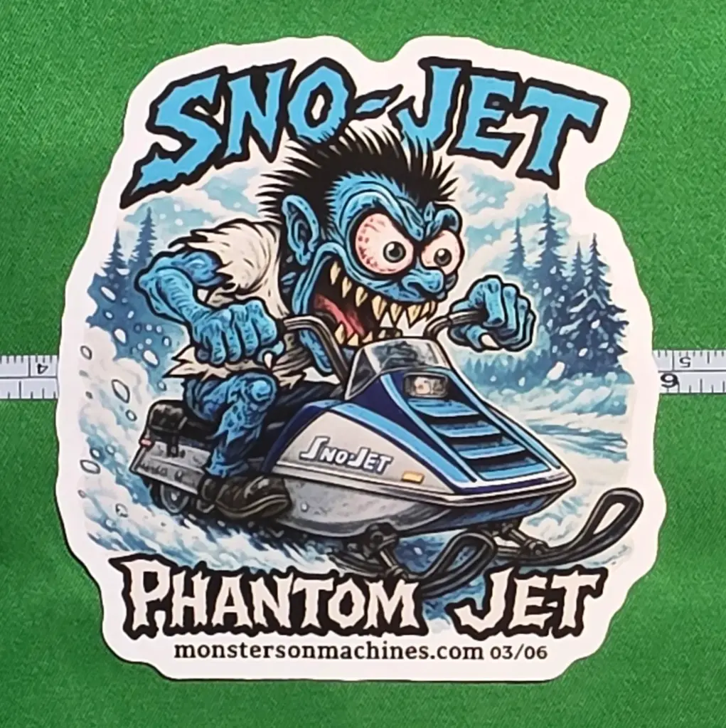 Sno-Jet Phantom Jet Sticker Ice Fiend Number 3 of 6