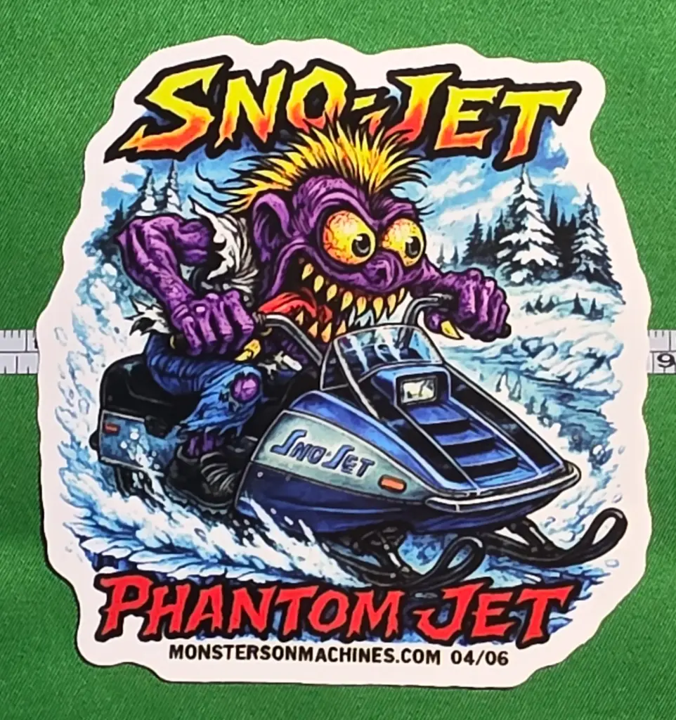 Sno-Jet Phantom Jet Sticker Blizzard Banshee Number 4 of 6