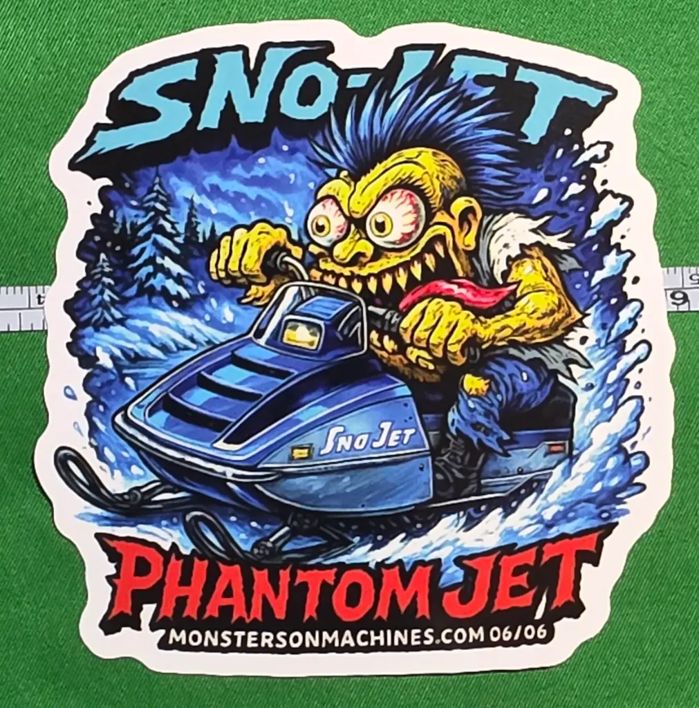 Sno-Jet Phantom Jet Sticker - Neon Blizzard Phantom Number 6 of 6