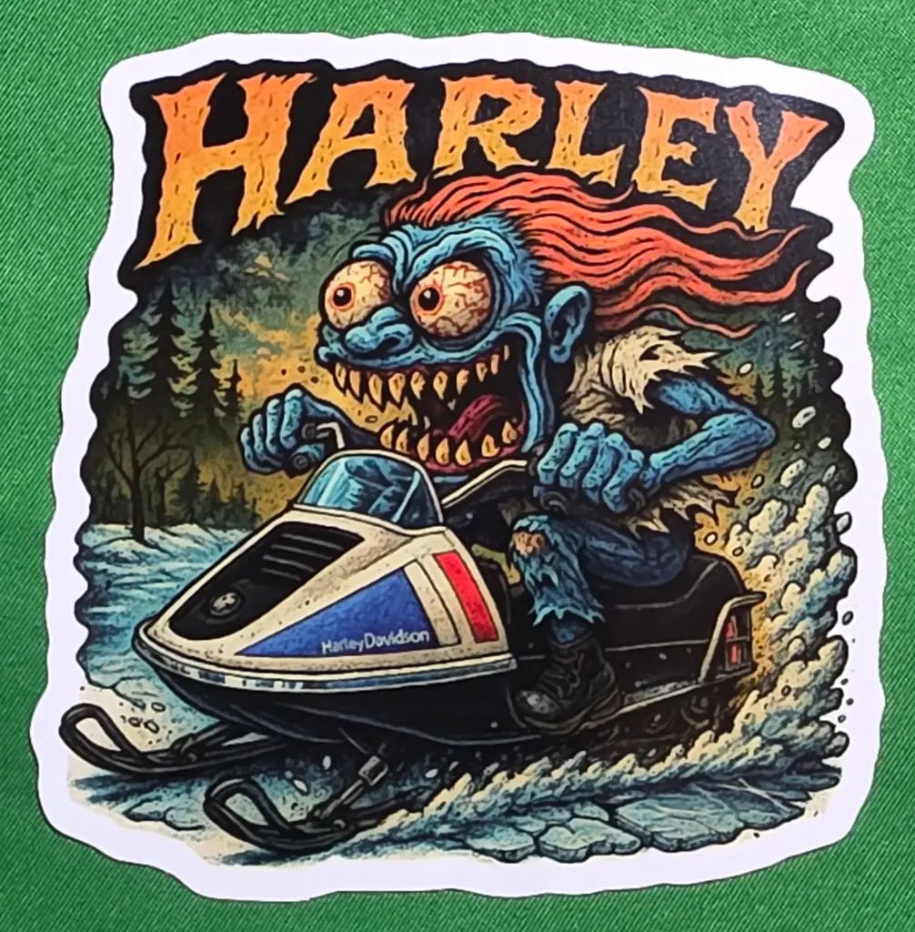 Harley-Davidson Snowmobile Vinyl Sticker Twilight Trail Terror