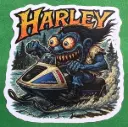 Harley-Davidson Snowmobile Vinyl Sticker Cracked Ice Maniac