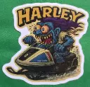 Harley-Davidson Snowmobile Vinyl Sticker Garage-Goblin Freak