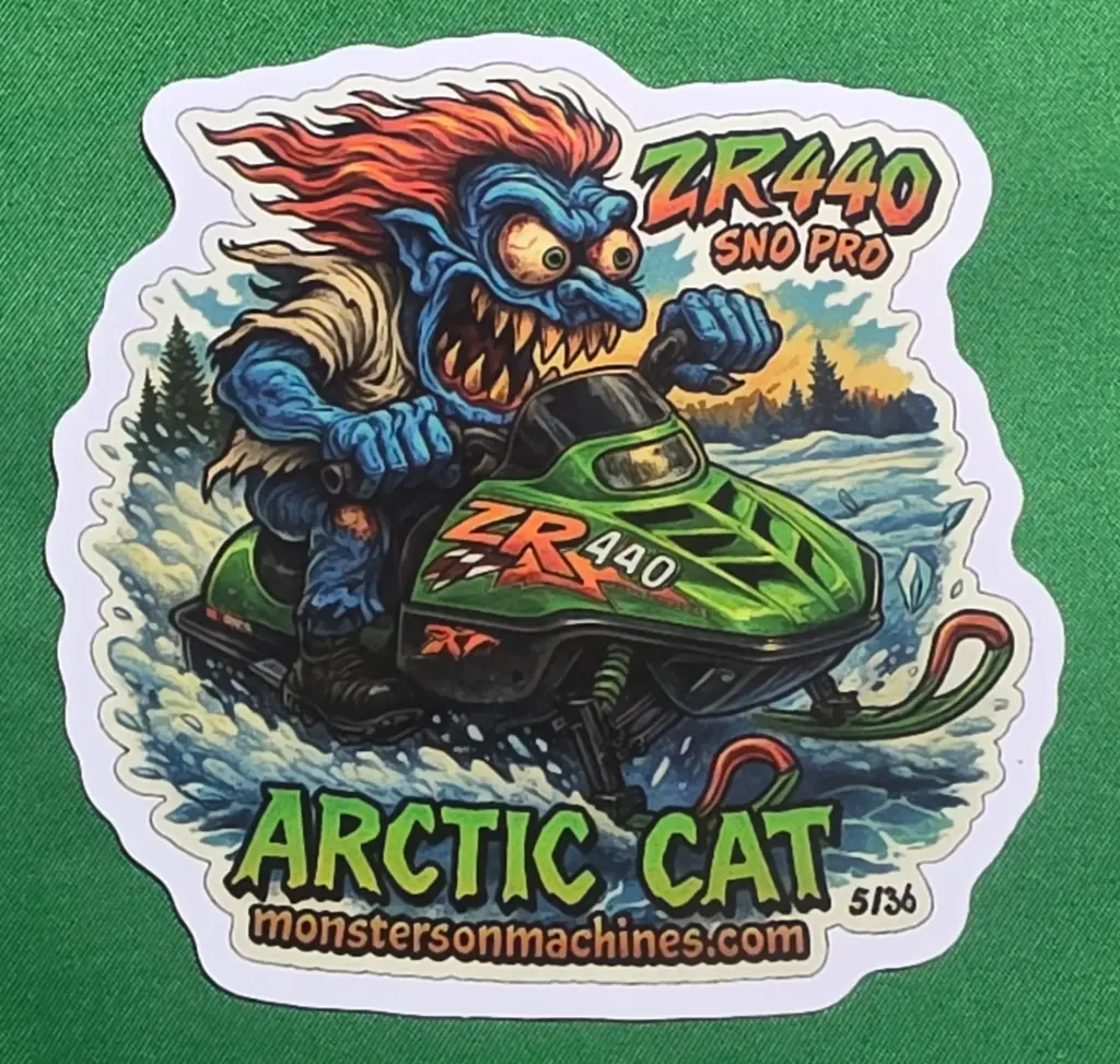 Arctic Cat ZR 440 Sno Pro Ember Track Fiend Series Number 5 of 36 