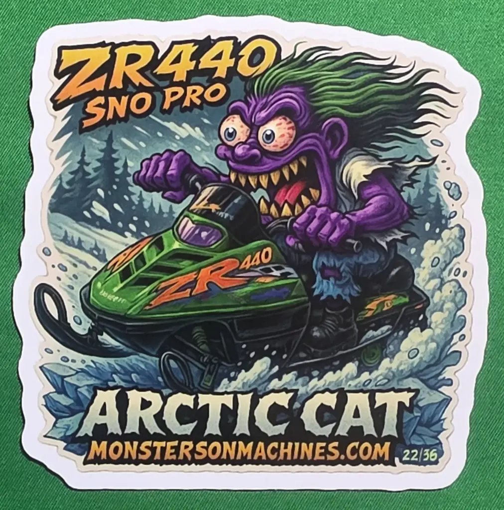 Arctic Cat ZR 440 Sno Pro Frostbite Jungle Fiend Series Number 22 of 36