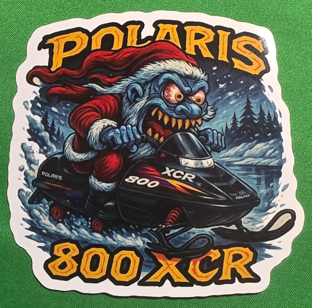 Polaris XCR 800 Vinyl Sticker Santa Clause Mutant