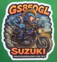 Suzuki GS850GL Vinyl Sticker Dust-Cloud Road Fiend Series 8 of 12