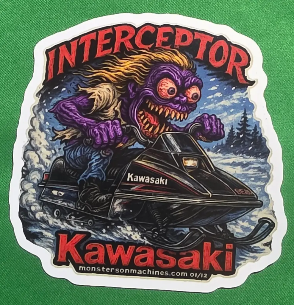 Kawasaki Interceptor Sticker – Blizzard Fiend Series Number 1 of 12