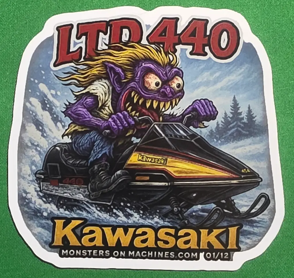 Kawasaki LTD 440 Vinyl Sticker –  Frostbite Maniac Series Number 1 of 12