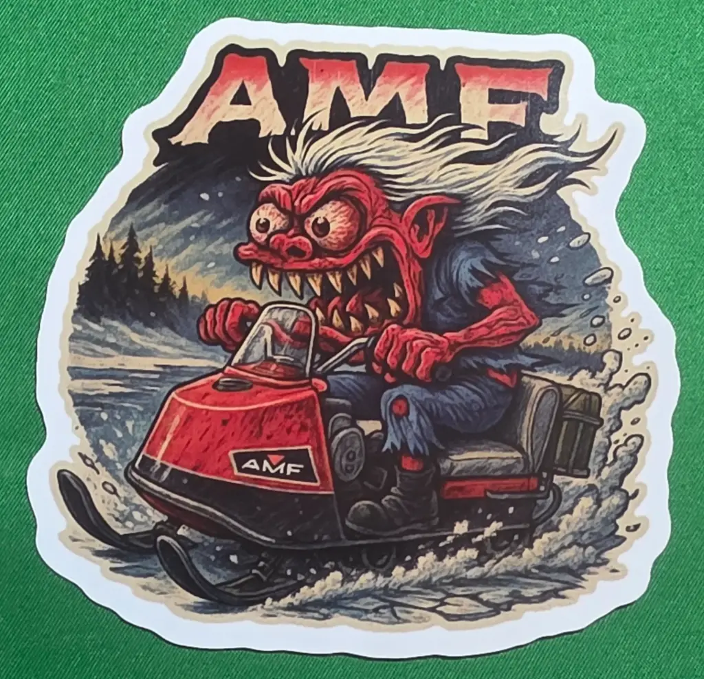 AMF Snowmobile Vinyl Sticker – Lakefire Fiend