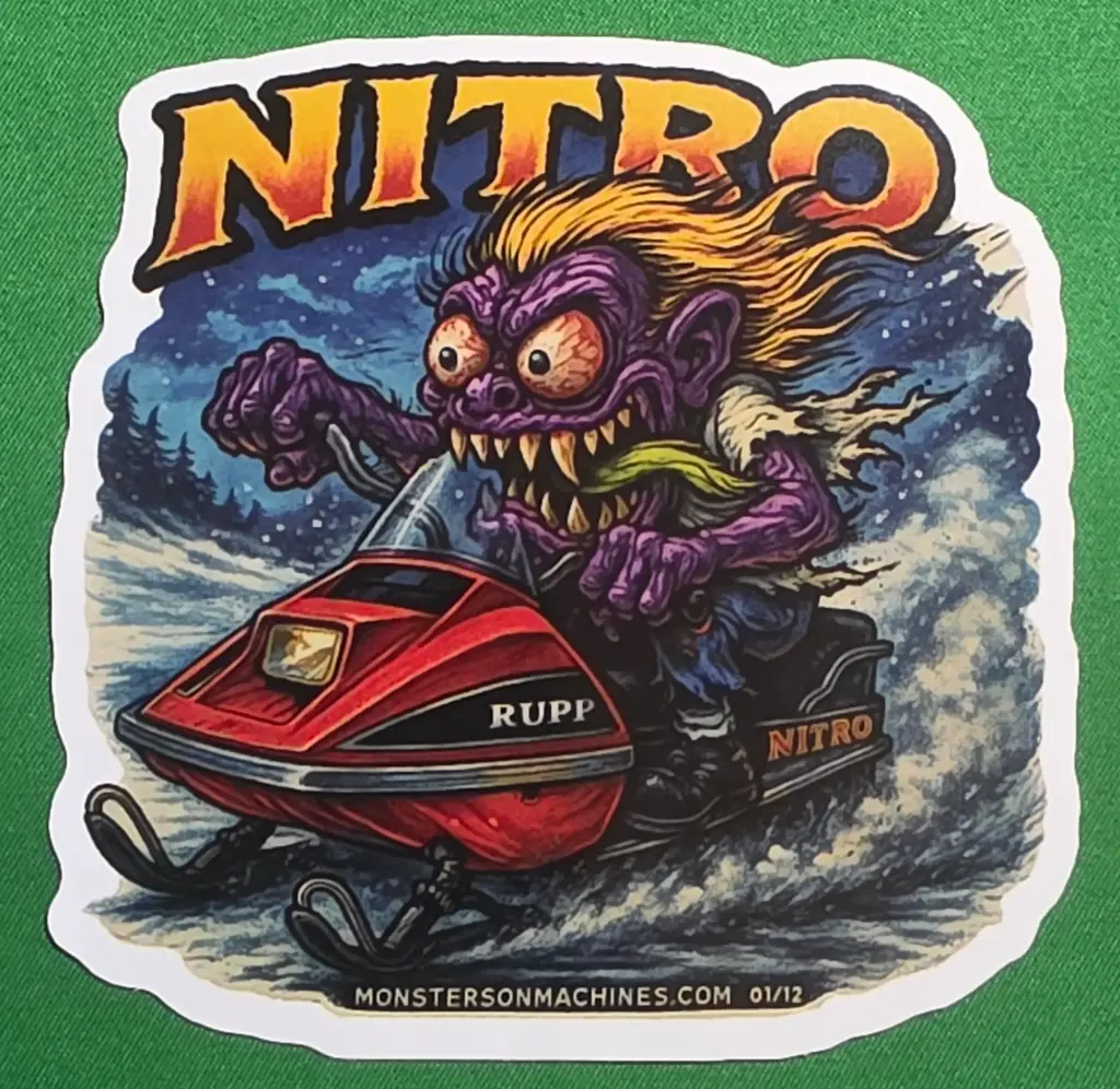 Rupp Nitro Snowmobile Vinyl Sticker Series Number 1 of 12
