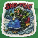 Sno-Tric Snowmobile Vinyl Sticker Frostbite Gremlin Monsters on Machines