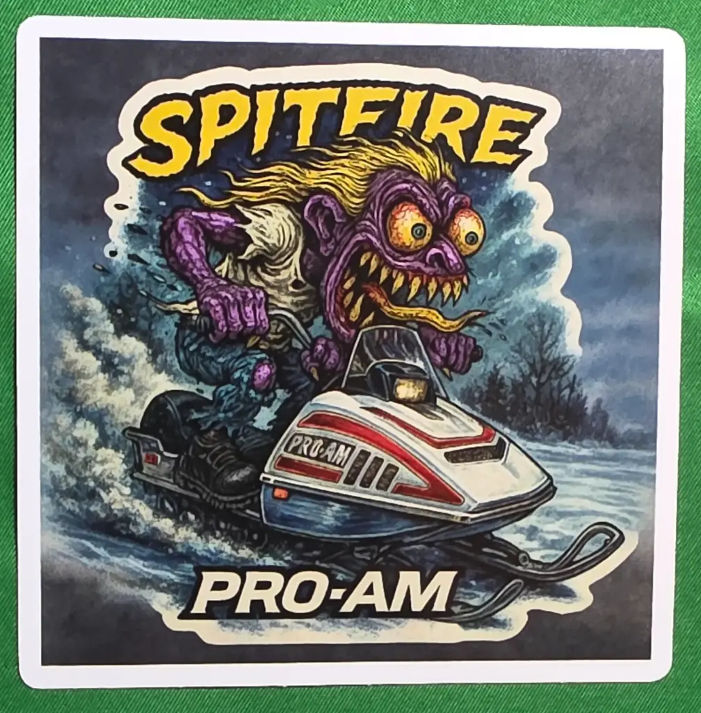 Pro-Am Spitfire Vinyl Sticker Monsters on Machines
