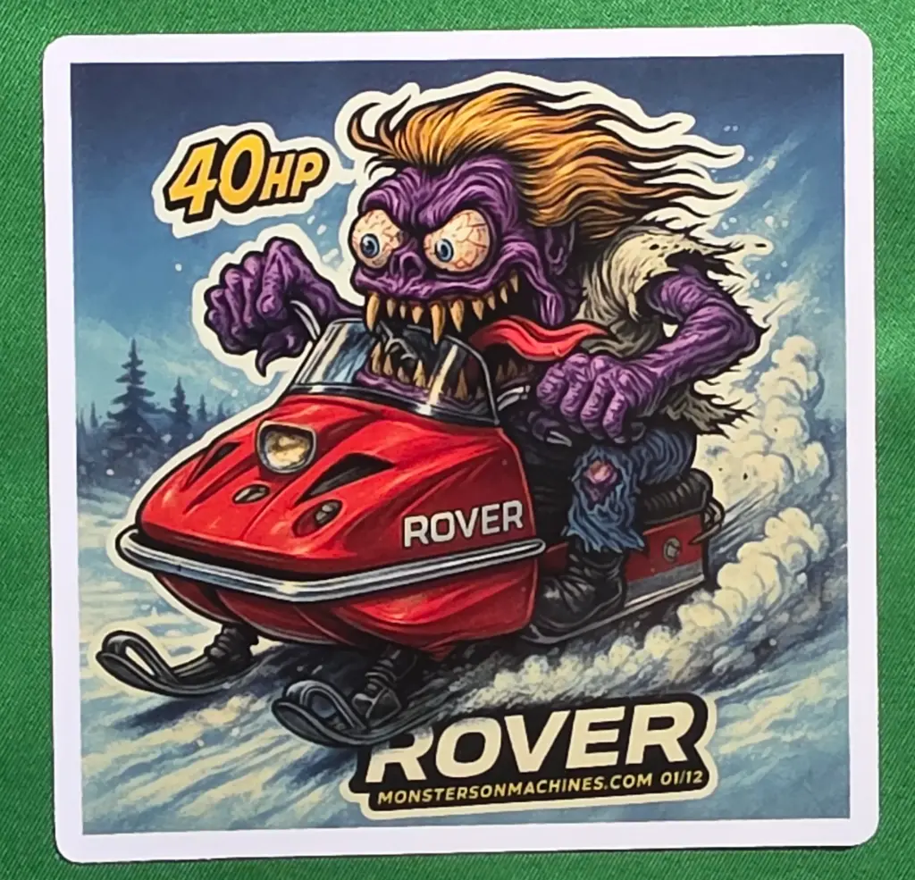 Rover 40HP Snowmobile Vinyl Sticker Series Number 1 of 12