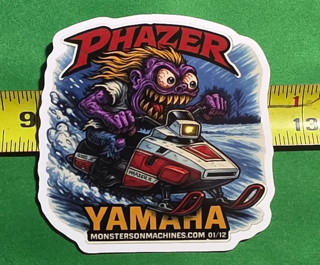 Yamaha Phazer Snowmobile Vinyl Sticker Number 1 of 12