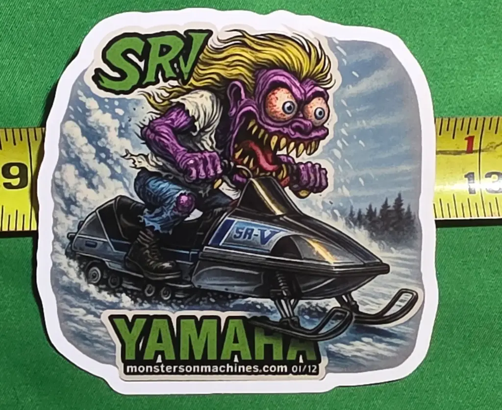 Yamaha SRV Snowmobile Vinyl Sticker Number 1 of 12