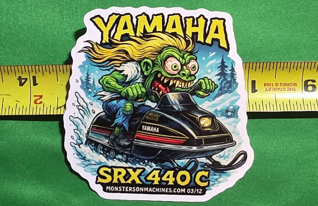 Yamaha SRX 440 C Snowmobile Vinyl Sticker Frost Goblin Number 3 of 12