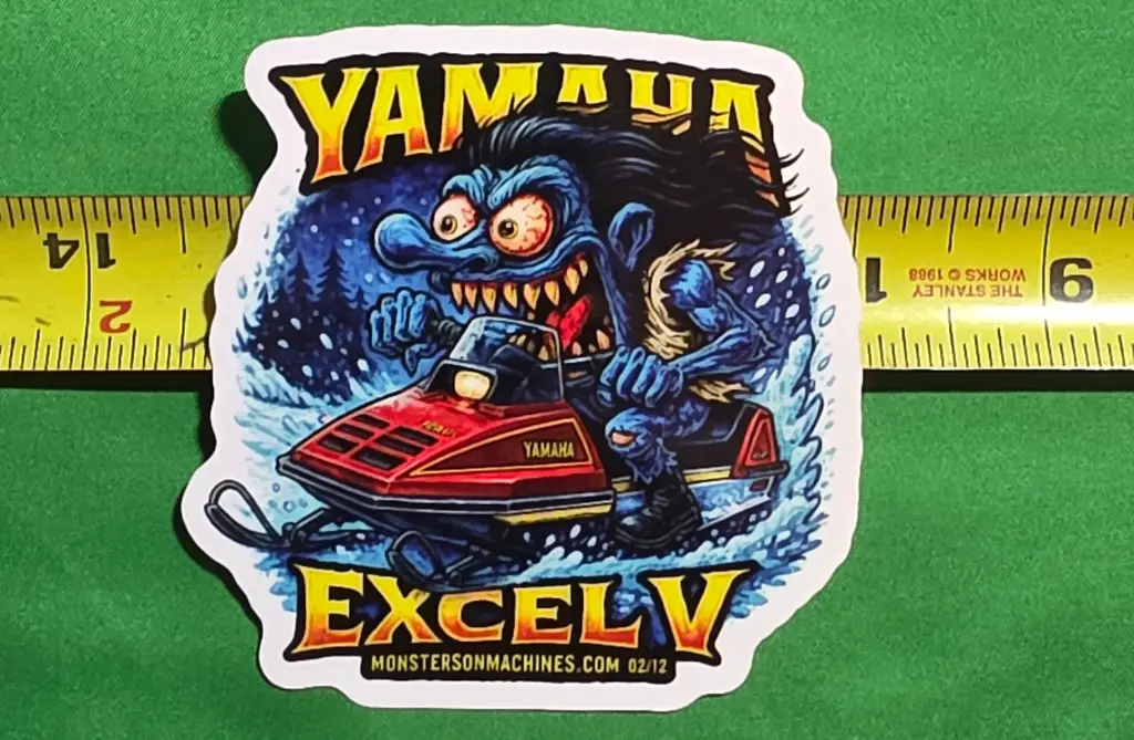 Yamaha Excel V Snowmobile Vinyl Sticker Night Screecher Number 2 of 12