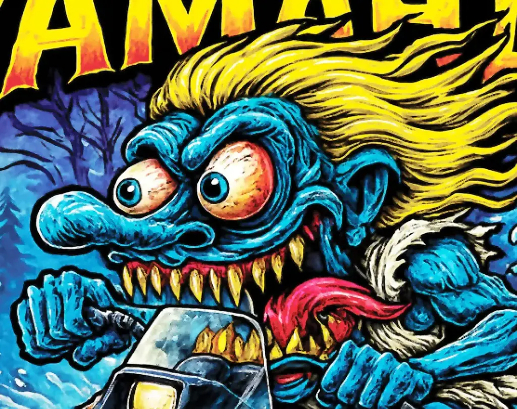 Yamaha Excel V Snowmobile Vinyl Sticker Frostbite Freak Number 4 of 12