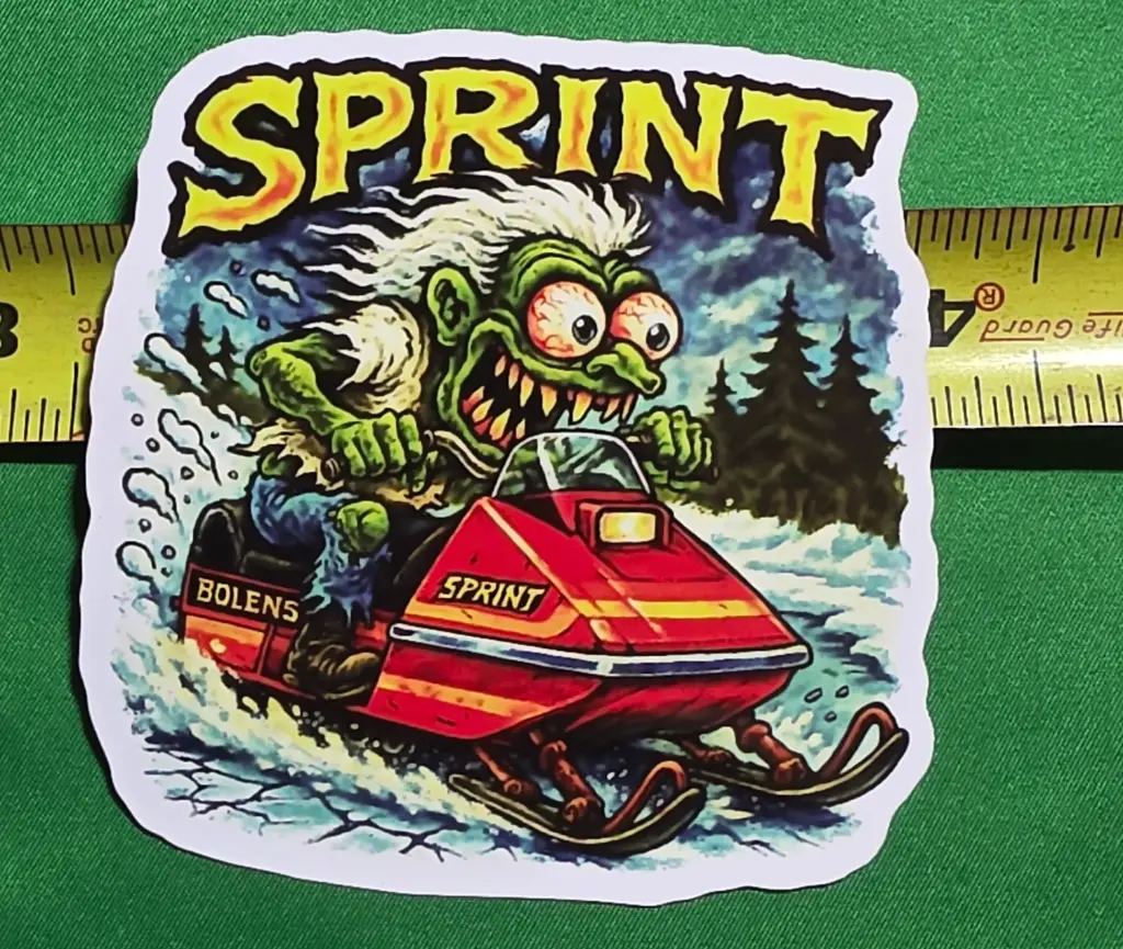 Bolens Sprint Snowmobile Vinyl Sticker Lakebed Lunatic