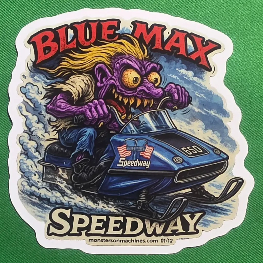 Speedway Blue Max 650 Snowmobile Vinyl Sticker Regular Series 1 of 12