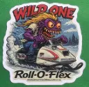 Roll-O-Flex Wild One Snowmobile Vinyl Sticker Number 1 of 12