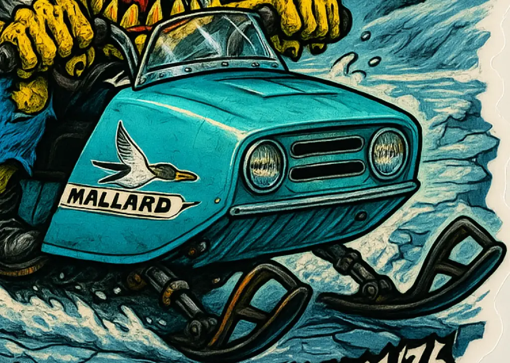 Mallard Snowmobile Vinyl Sticker Bog Rocket Number 31 of 36