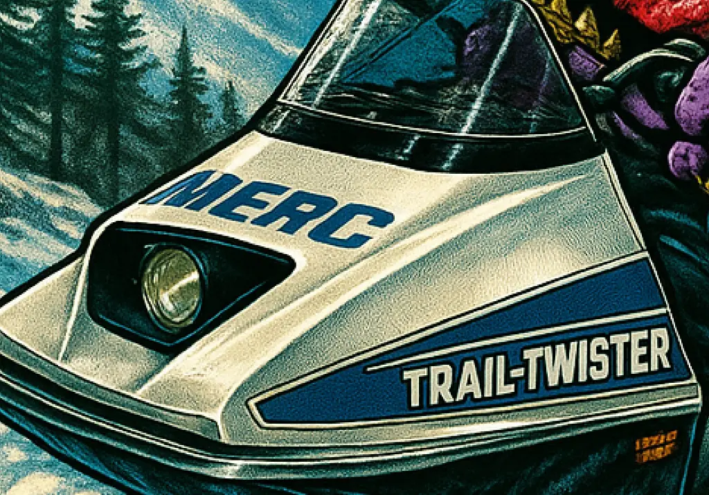 Mercury Trail Twister 440 Snowmobile Vinyl Sticker Powder Psycho 1 of 12